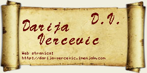 Darija Verčević vizit kartica